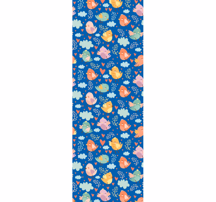 Colorful Friends birds in wallpaper - TenStickers
