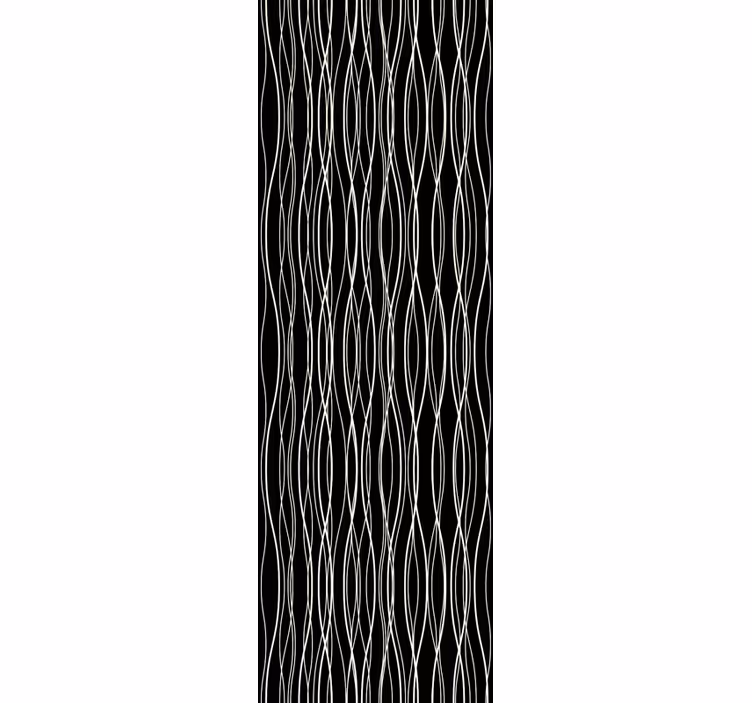 Curvilinear Lines wallpaper vertically striped - TenStickers