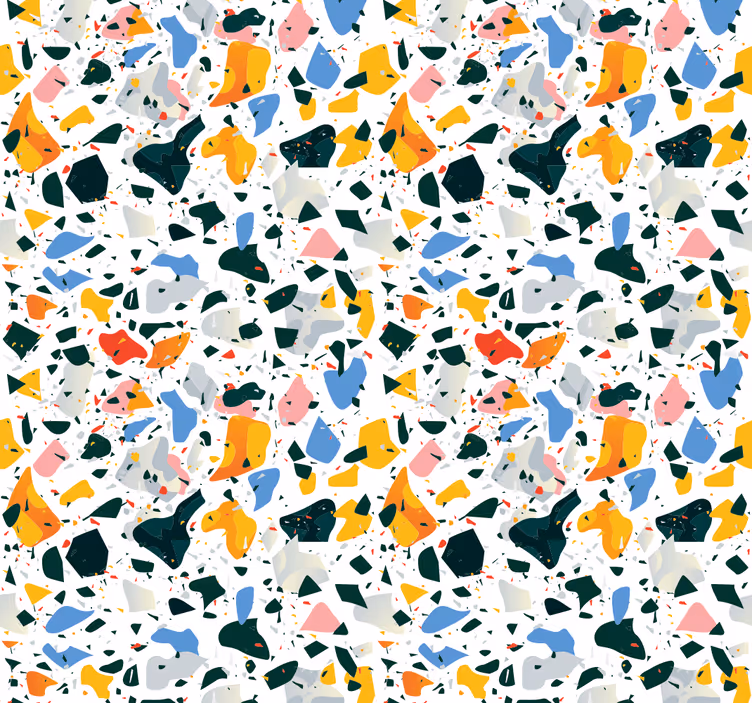 Colorful Terrazzo textured wallpaper - TenStickers