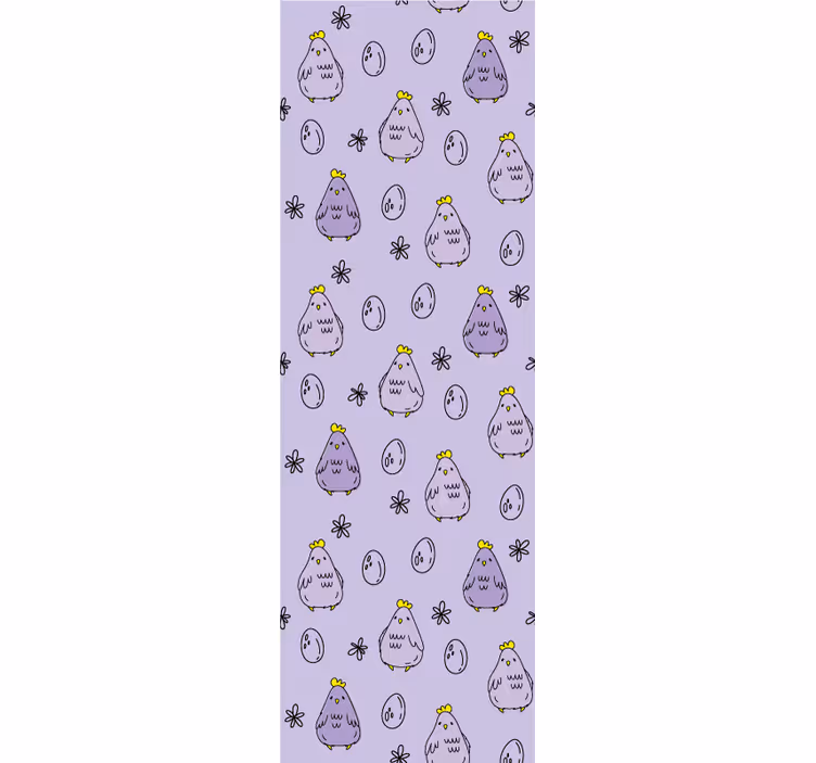 Chick Pattern Design children's wallpaper - TenStickers