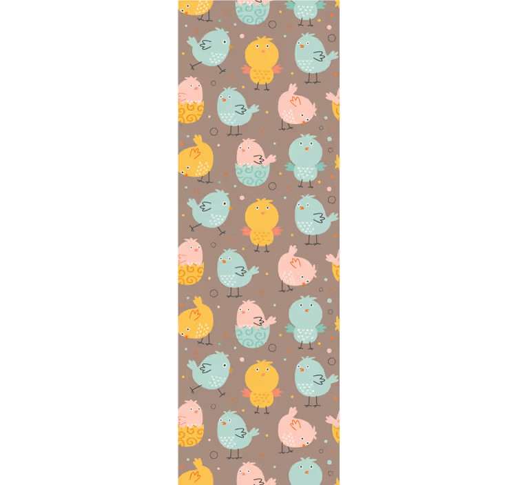 Chick Pattern Decor nursery wallpaper - TenStickers