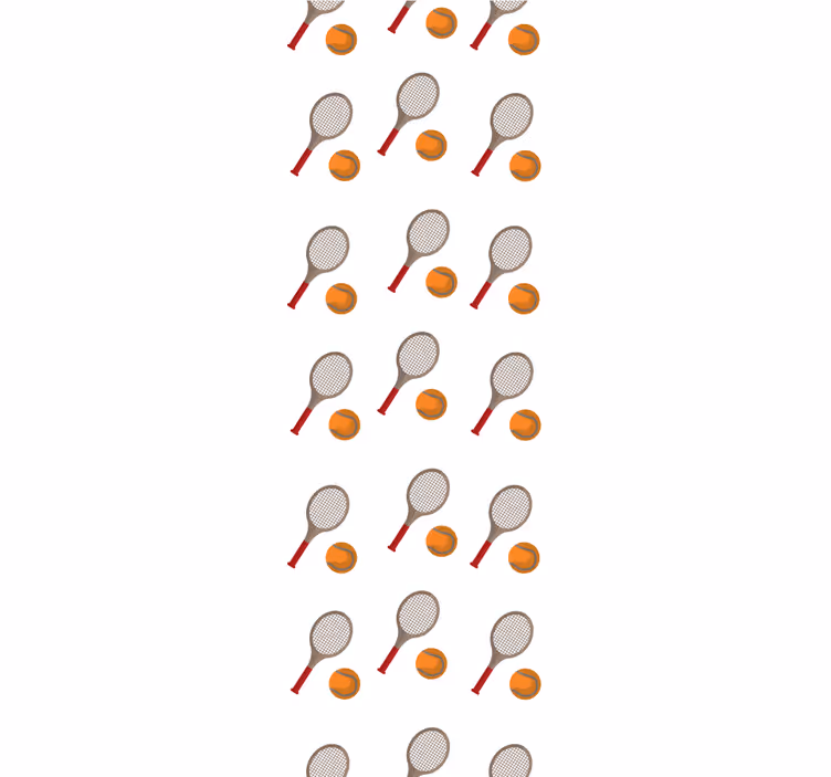 Teenage bedroom wallpaper tennis inspired design - TenStickers