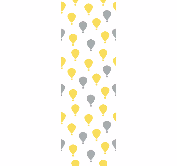 Hot Air Balloon Pattern children's wallpaper - TenStickers