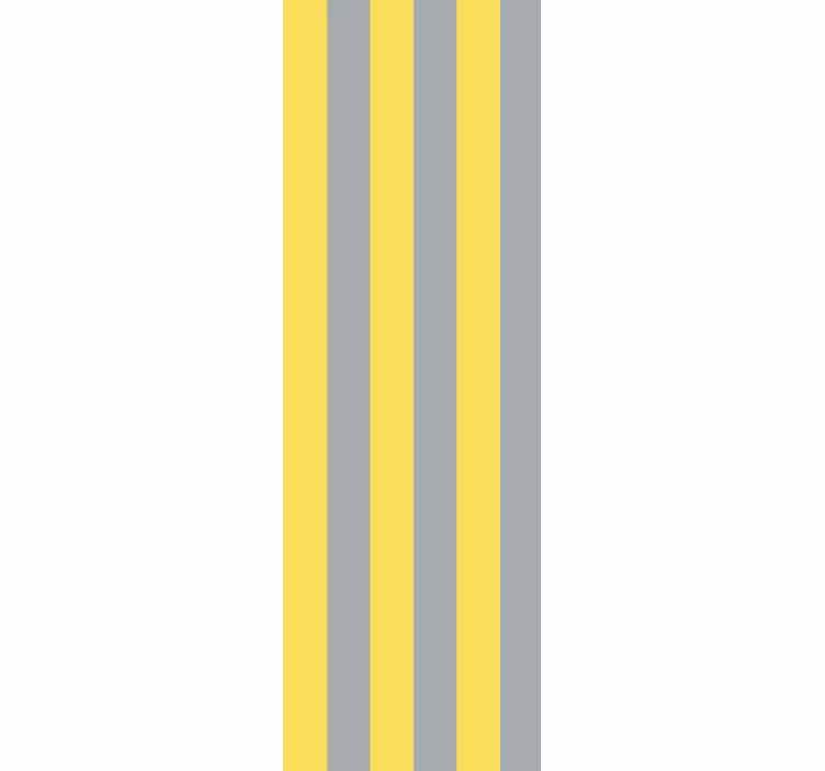 Yellow Gray Lines wallpaper horizontal stripes - TenStickers