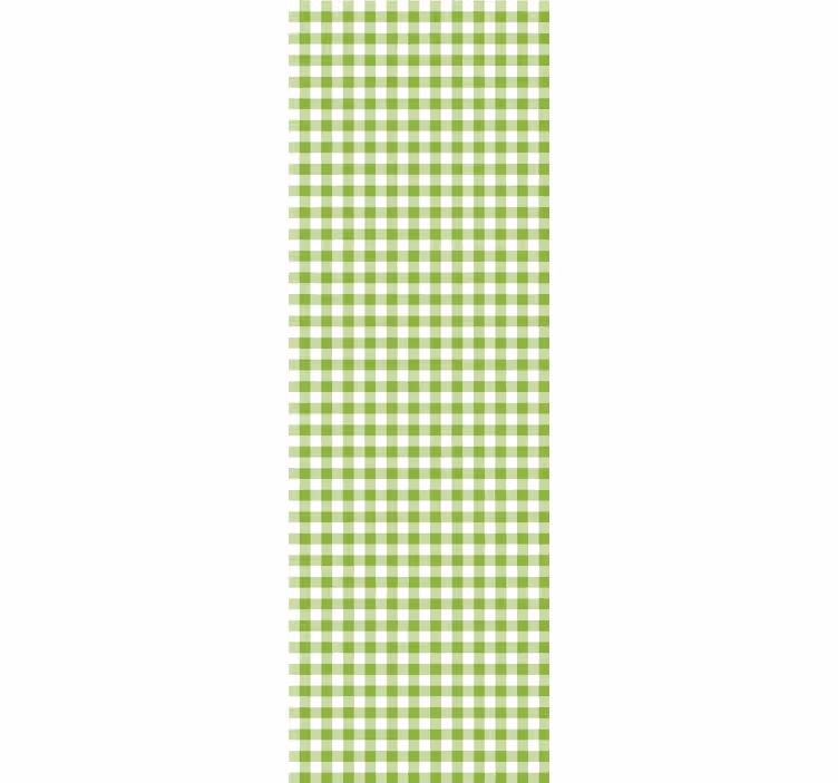 Gingham Check Pattern wallpaper for dining area - TenStickers