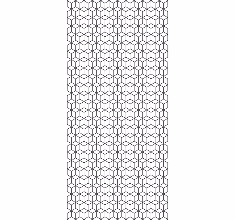 Geometric wallpaper geometric cubic pattern - TenStickers