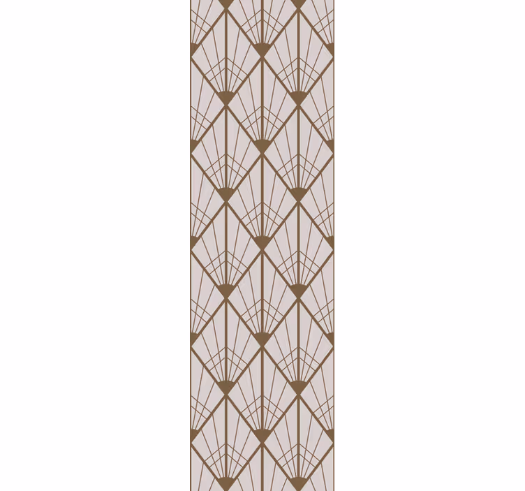 Geometric wallpaper in fan pattern design - TenStickers