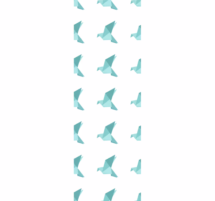 Children's wallpaper origami bird design - TenStickers