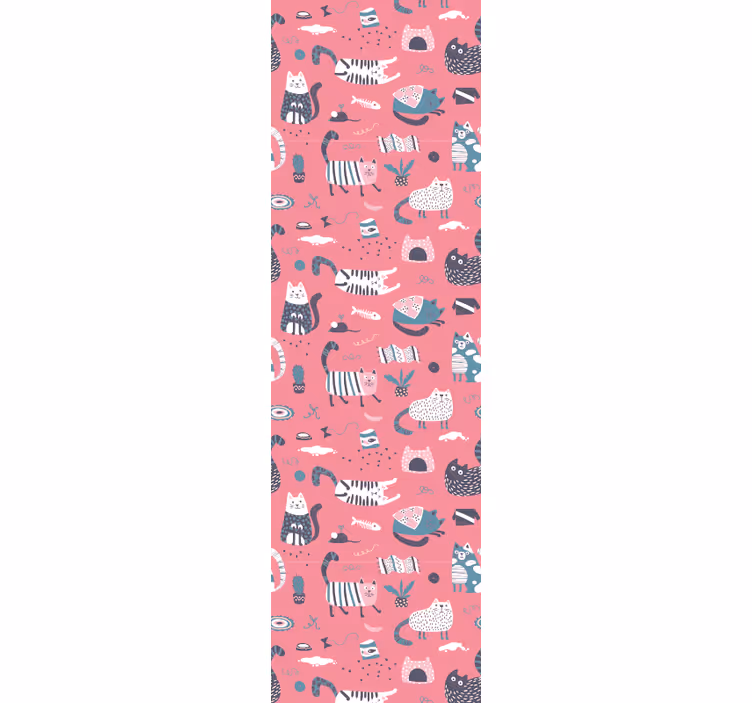 Whimsical Cats Artwork cats wallpaper - TenStickers