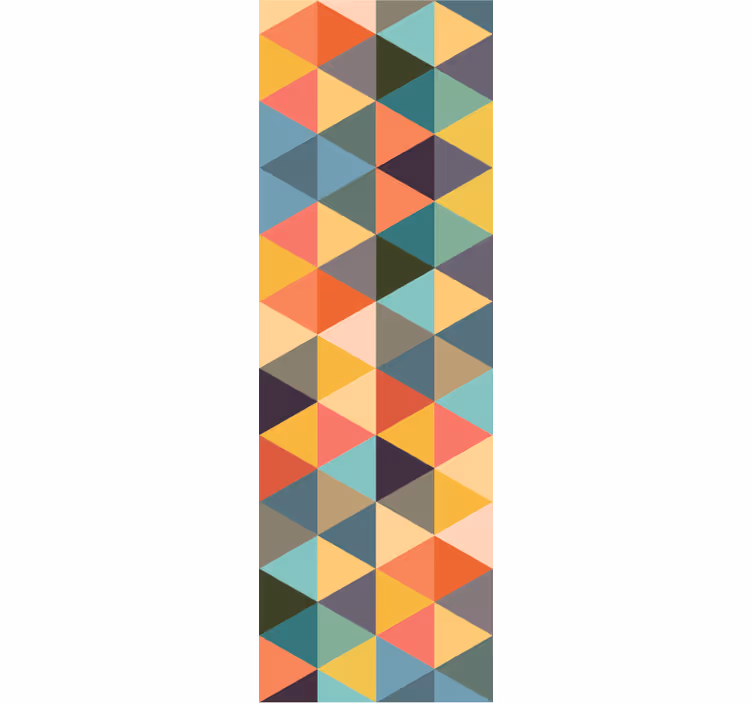 Colorful Triangles wallpaper geometric - TenStickers