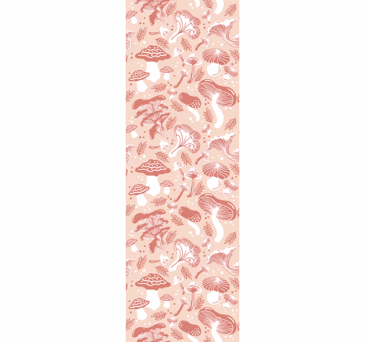 Mushroom Motif art wallpaper - TenStickers