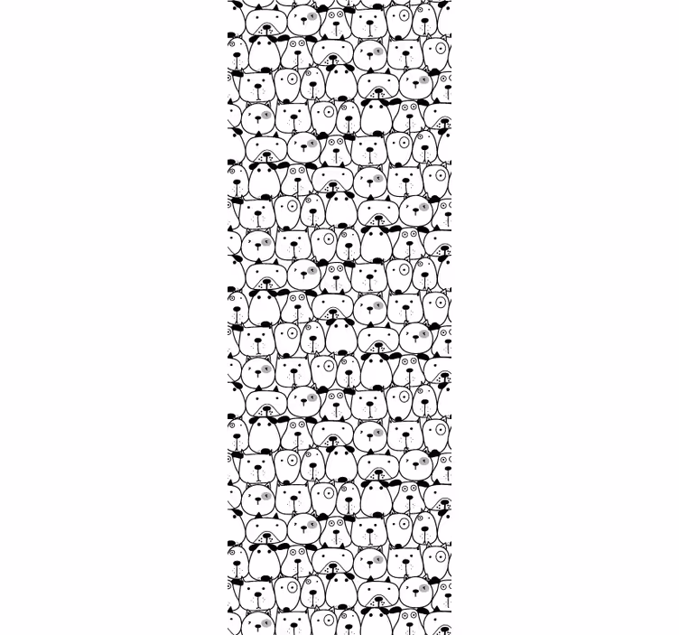 Sketched Design Dogs wallpaper - TenStickers