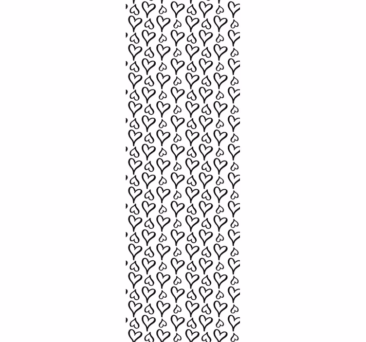 Heart Motif Repeat geometric wallpaper - TenStickers