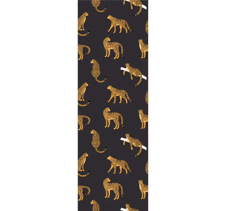 Leopard print wallpaper with leopard spots design - TenStickers