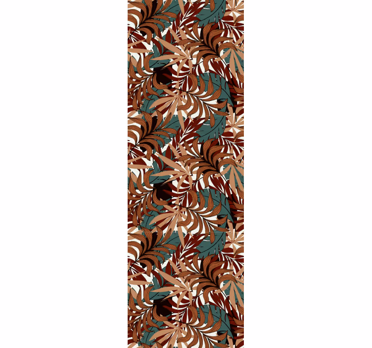 Abstract Botanical Mural leaves wallpaper - TenStickers