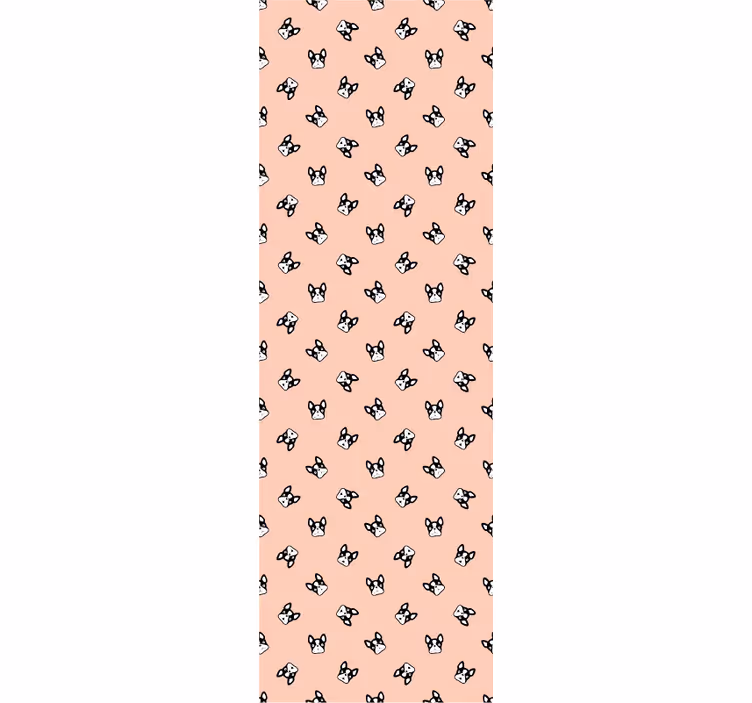 Cute french bulldogs pattern Bedroom Wallpaper - TenStickers