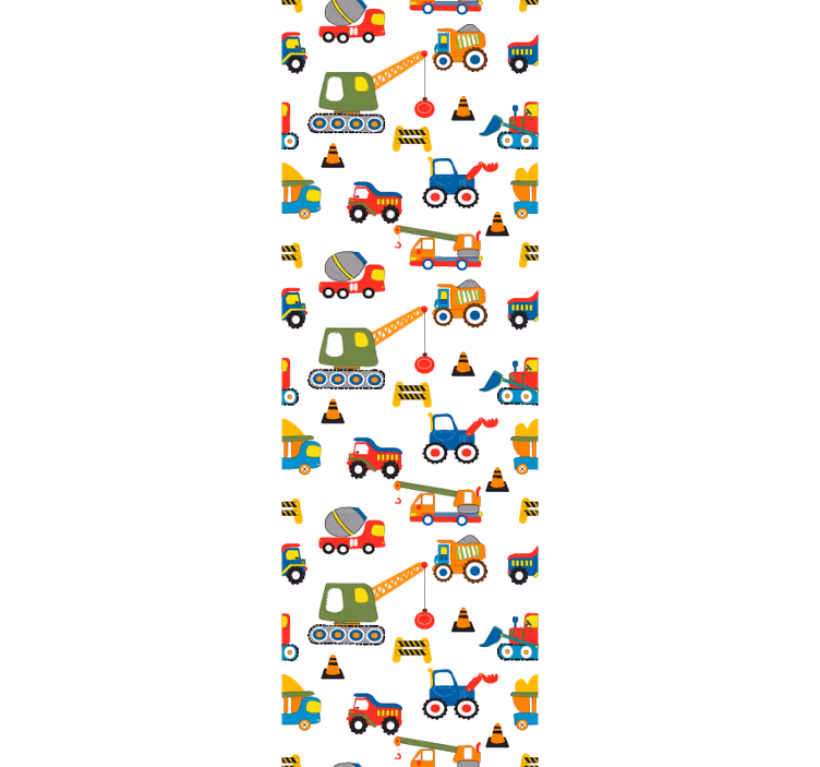 Construction Delight children's wallpaper - TenStickers
