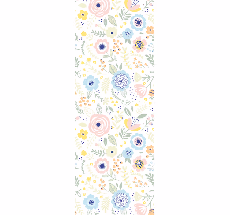 Floral Garden Pattern flowers wallpaper - TenStickers