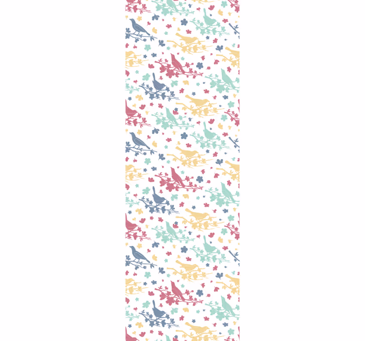 Bird Pattern Motif birds in wallpaper - TenStickers