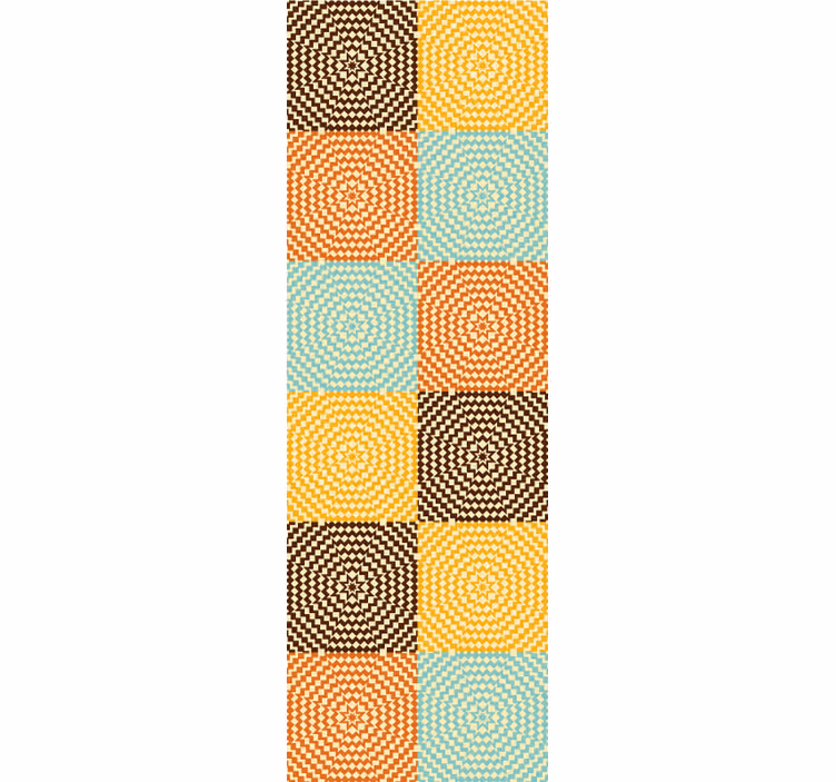 Geometric Twisted Squares geometric wallpaper - TenStickers