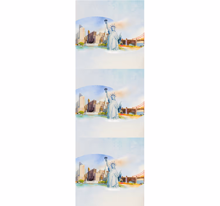 Urban Landmark Collage wallpaper new york - TenStickers