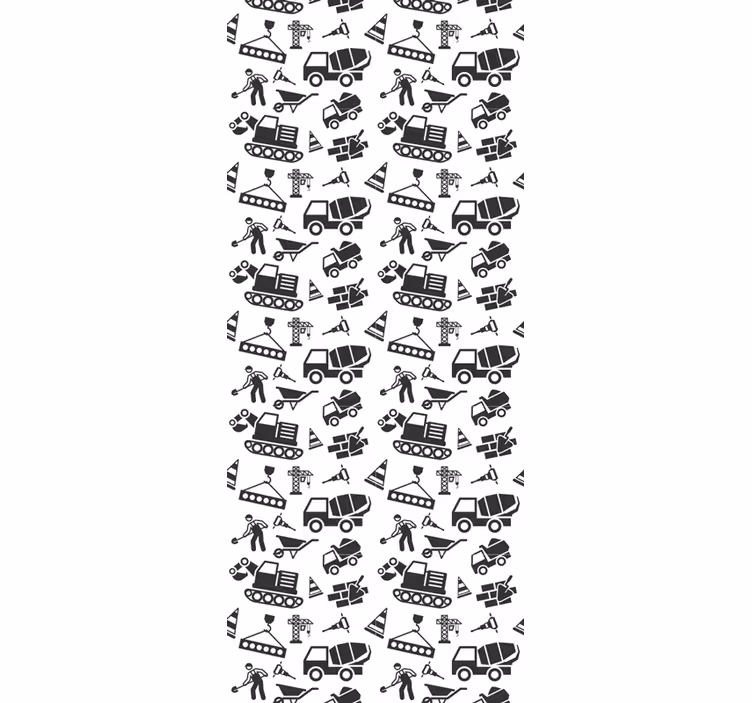 Construction Motif wallpaper industrial - TenStickers