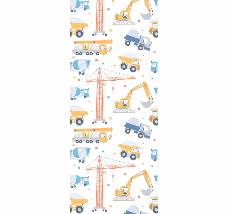 Construction Motifs children's wallpaper - TenStickers
