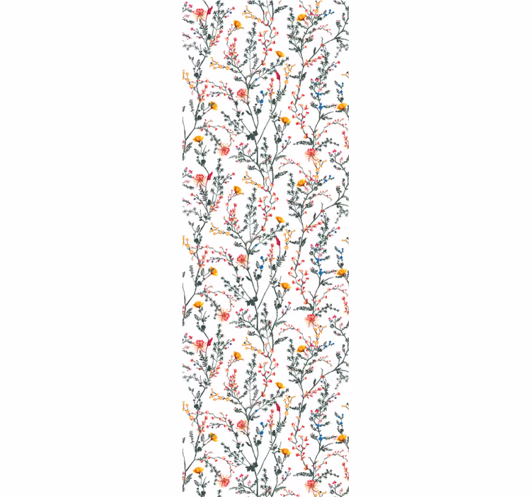 Floral Botanical Spread flowers wallpaper - TenStickers