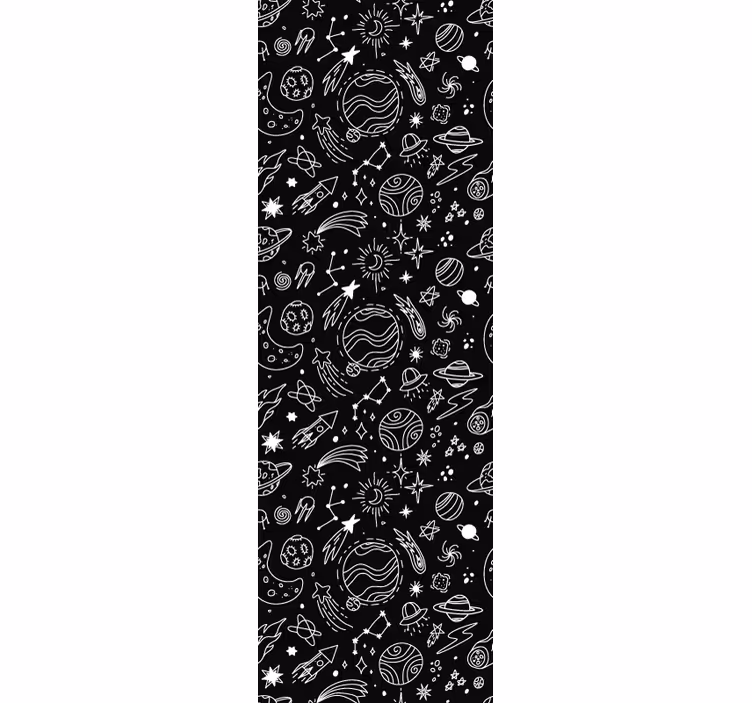 Space Doodle Pattern star wallpaper - TenStickers