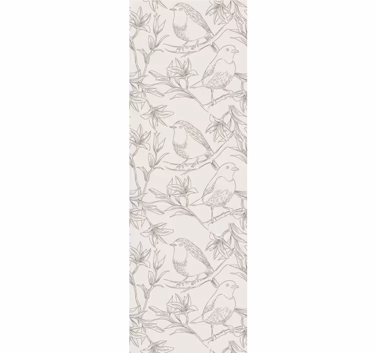 Bird Sketch Design birds in wallpaper - TenStickers