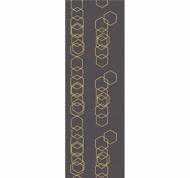 Geometric wallpaper with linear pattern design - TenStickers