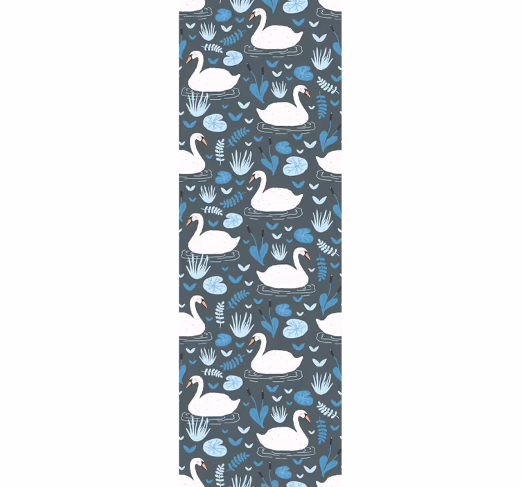 Swan Lake Motif birds in wallpaper - TenStickers