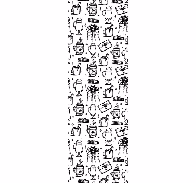 Festive Sketches holiday christmas wallpaper - TenStickers