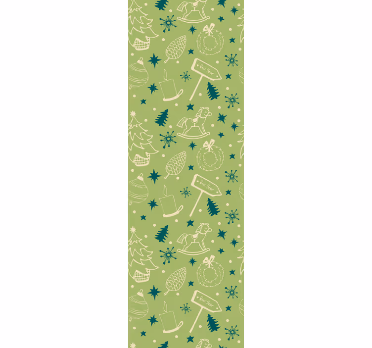 Festive holiday motifs holiday christmas wallpaper - TenStickers