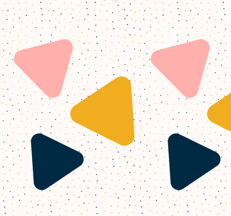 Circle Pattern Wallpaper Rain of Triangles - TenStickers