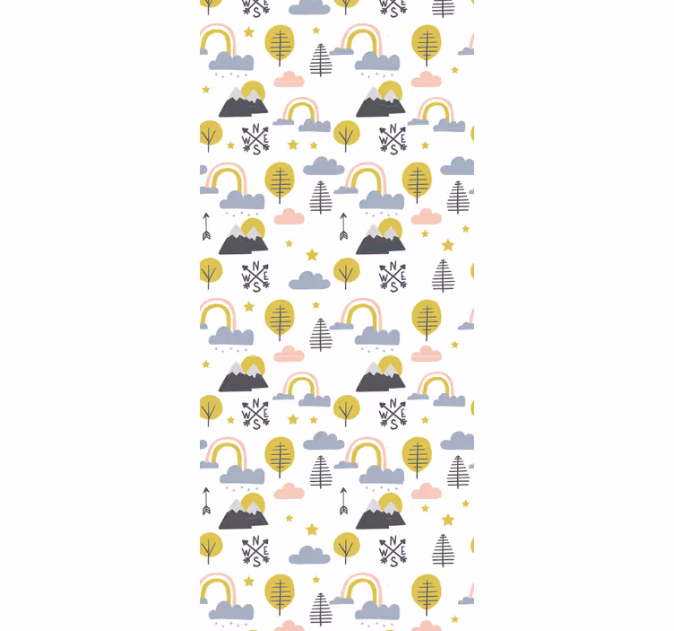 Playful Nature Scene children's wallpaper - TenStickers