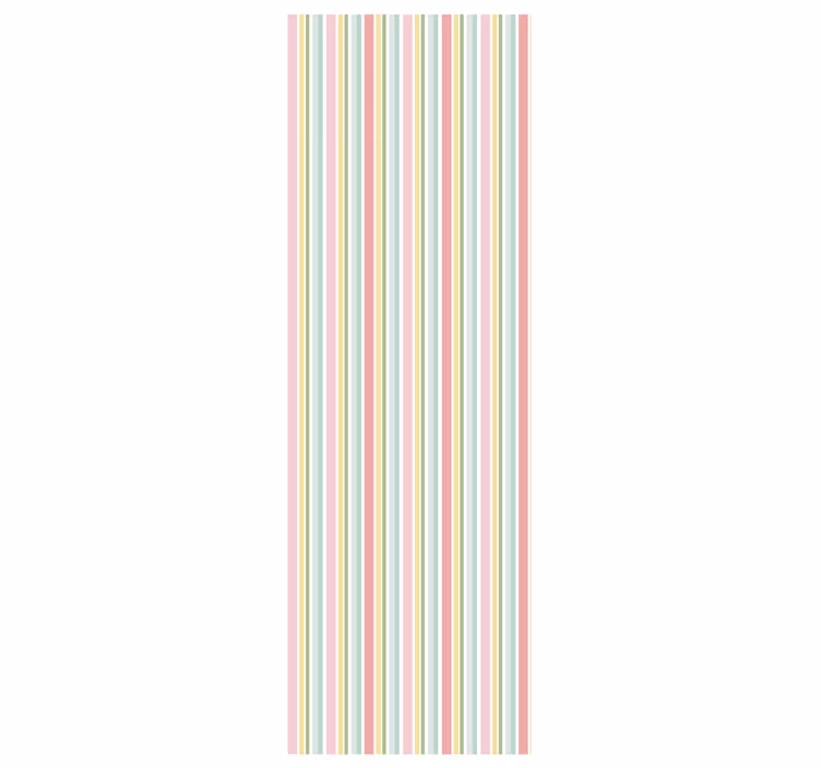 Stripe wallpaper Pastel Harmony horizontal stripes - TenStickers