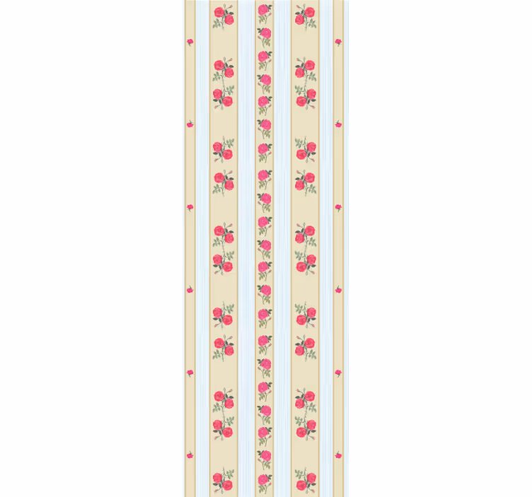 Stripe Wallpaper floral elegance - TenStickers