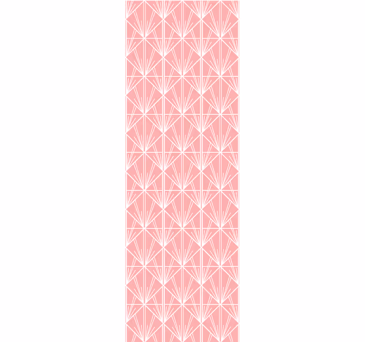Geometric Pink Pattern contemporary wallpaper - TenStickers