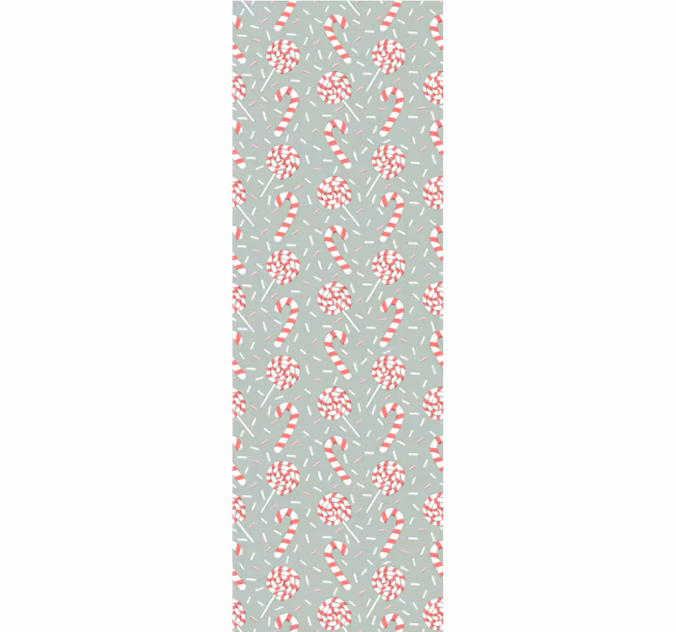 Festive Candy Pattern holiday christmas wallpaper - TenStickers