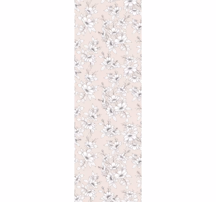 Elegant beige composition flowers wallpaper - TenStickers