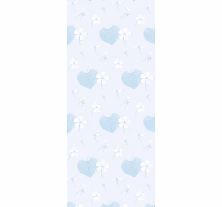Blue gentle motif flowers wallpaper - TenStickers