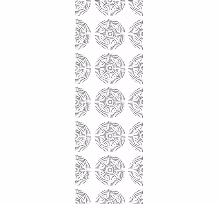 Minimalist Circular Patterns living area wallpaper - TenStickers