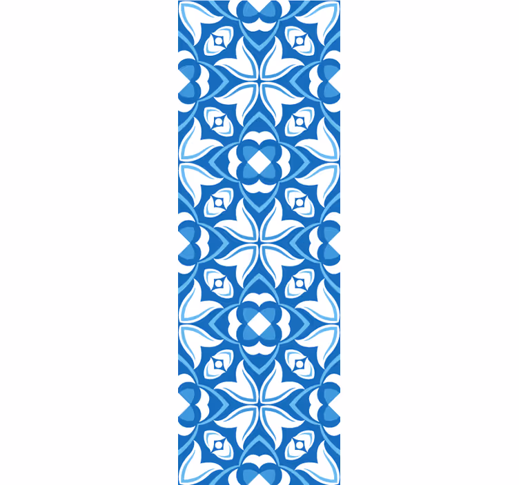 Elegant Blue Patterns tile effect wallpaper - TenStickers
