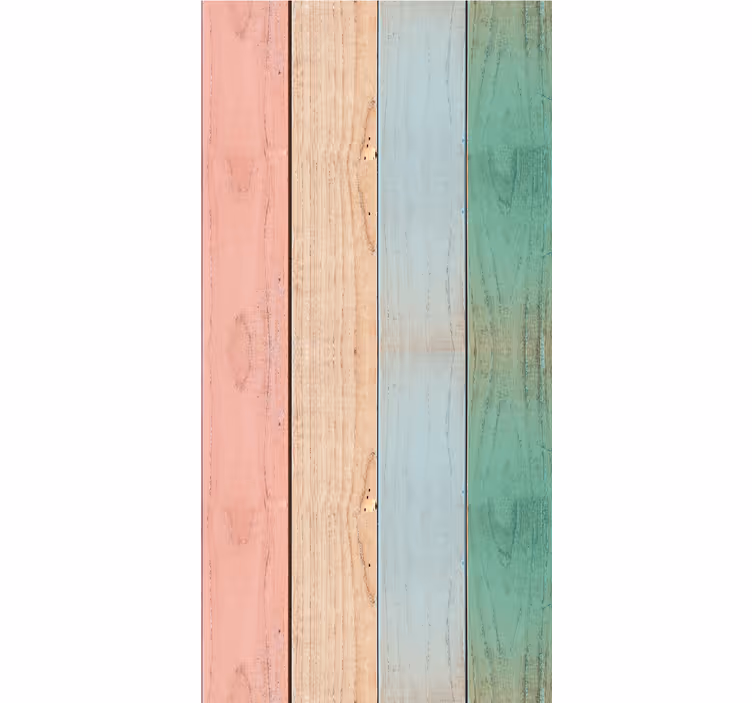 Pastel Plank Patterns wood effect wallpaper - TenStickers