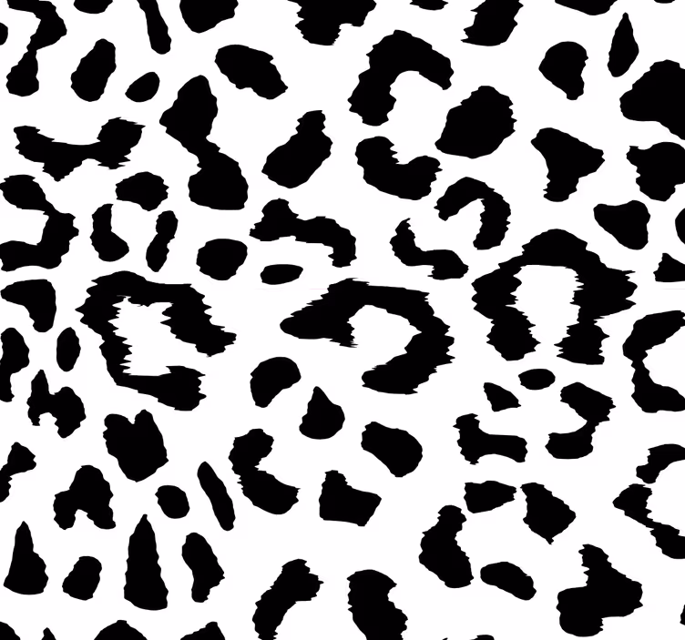 Dods pattern leopard print black and white wallpaper - TenStickers
