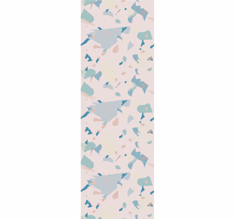 Blue and beige terrazzo abstract wallpaper - TenStickers