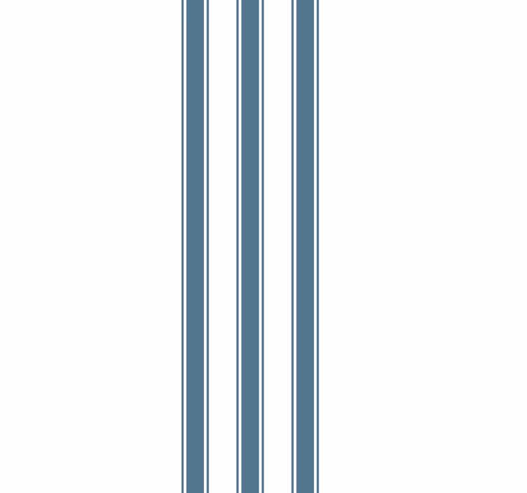 Narrow blue vertical pattern wallpaper striped - TenStickers