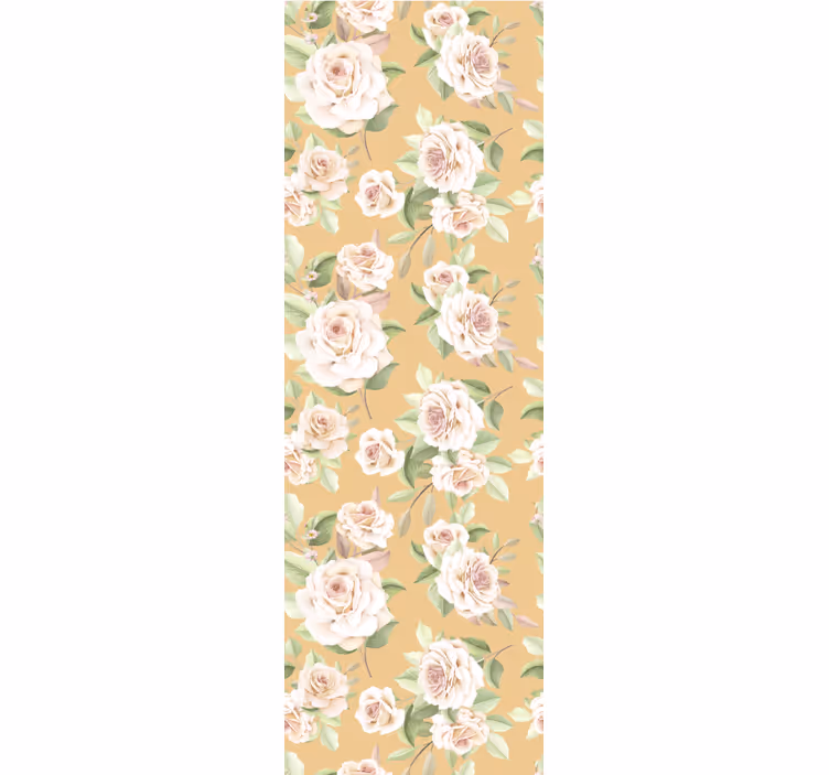 Soft roses arrangement living area wallpaper - TenStickers