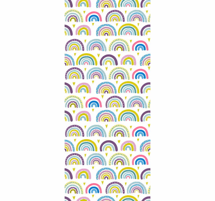 Colored rainbow pattern children's wallpaper - TenStickers